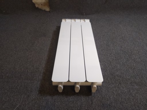 Grzejnik aluminiowy 600 biały - 3 żebra