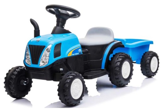 NEW HOLLAND TRAKTOR NA AKUMULATOR Z PRZYCZEPĄ
