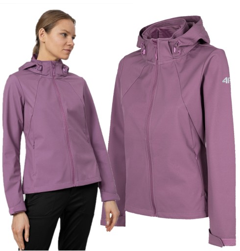 DAMSKA KURTKA SOFTSHELL 4F WIATROODPORNA SFD001 L