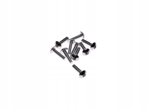 ŚRUBA OWIEWKI ALUMINIOWA 5X20 SREBRNA PAK 10 SZT