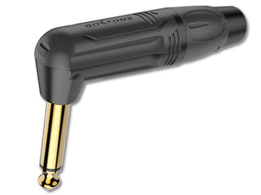 WTYK ZŁĄCZE JACK 6,3mm KĄTOWY 2P ROXTONE RJ2RP-BG