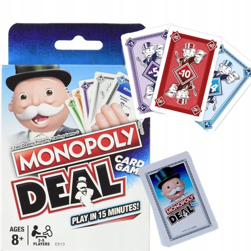 MONOPOLY DEAL GRA KARCIANA DZIECI RODZINNA KARTY