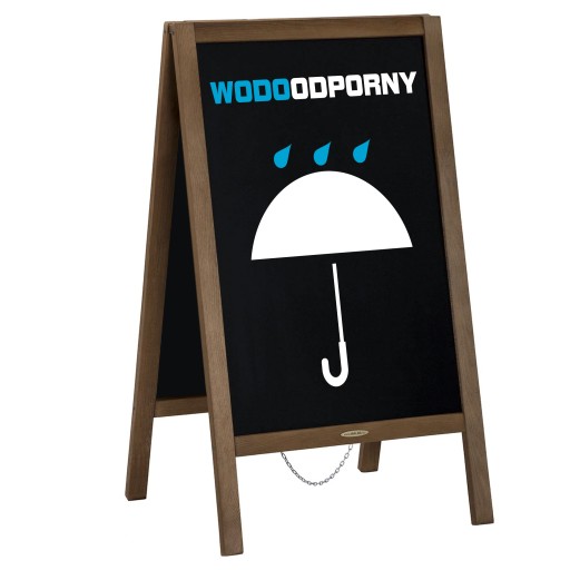WODOODPORNY POTYKACZ DREWNIANY Z TABLICĄ KREDOWĄ
