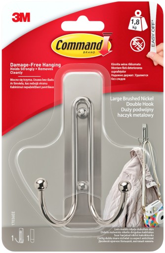 COMMAND HACZYK UCHWYT METALOWY PODWOJNY INOX 1,3 Kg