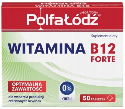 POLFA ŁÓDŹ Witamina B12 Forte 50tabletek