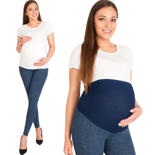LEGGINSY CIĄŻOWE GETRY ROZM M LEGGINSY Z PANELEM