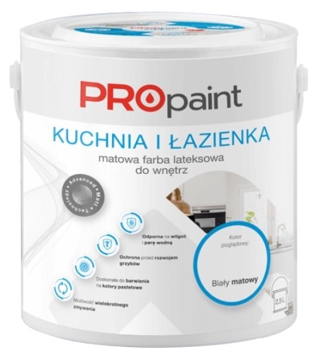 FARBA PROPAINT KUCHNIA&ŁAZIENKA BIAŁA 2,5L