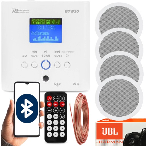 NAGŁOŚNIENIE SUFITOWE JBL RADIO NAŚCIENNE BT USB
