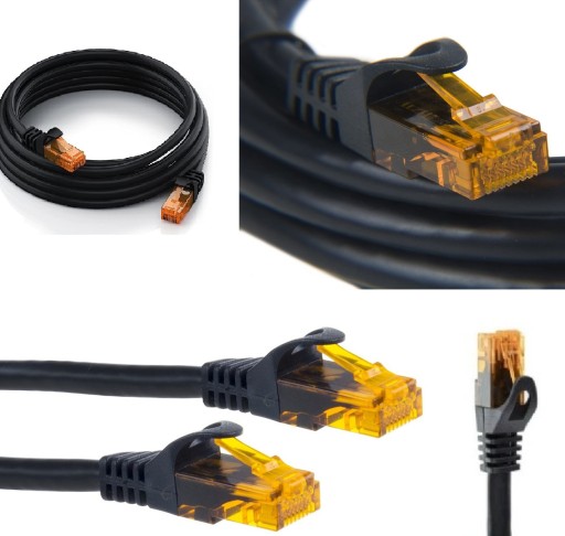 KABEL SIECIOWY ETHERNET PATCHCORD DO INTERNETU PRZEWÓD LAN CAT 6 RJ45 20M