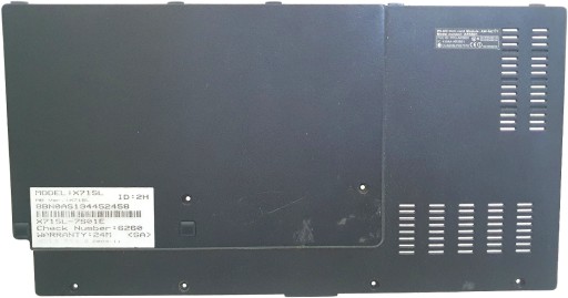 ZAŚLEPKA DOLNA KLAPKA ASUS X71