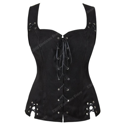 Pirate Vest Costume Corset with Straps Viking Cost