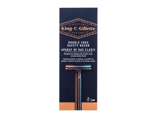 Gillette King C. Double Edge Safety Razor Maszynka do golenia 1 szt + wkład