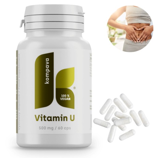 Witamina U naturalny suplement dla kobiet na nadwrażliwość żołądka 60 kaps