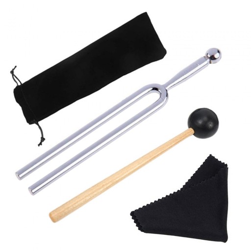 -A440Hz Tuning Fork Comfortable Easy to Hold with Silicone Mallet for Basic