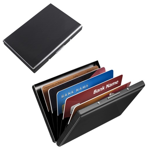 CARD HOLDER METALOWE PORTFEL NA KARTY BLOKADA RFID