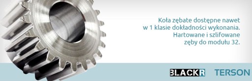 Koło modułowe zębate z piastą M1 Z10 HRC hartowane
