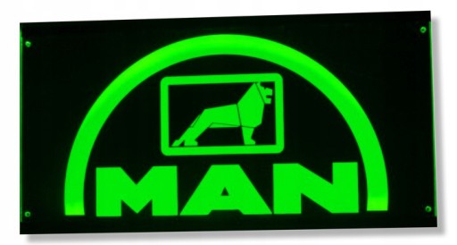 MEGA DUŻA TABLICA NAD ŁÓŻKO TIR MAN LOGO LED LKW