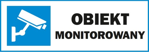 Naklejka OBIEKT MONITOROWANY monitoring 30x10 cm