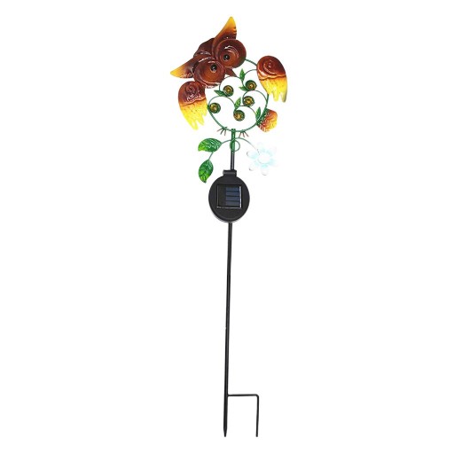 PETSOLA Lampa słoneczna LED na zewnątrz Sowa Solar Power Garden Lights Wodoodporna