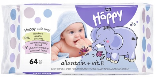 Bella HAPPY CHUSTECZKI NAWILŻANE WIT E ALANTOINA