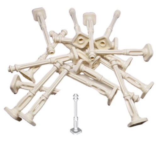 LEGO Klocek 2szt. Słup Latarnia Lampa White Biały 11062