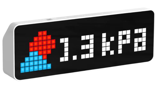 Zegar + WiFi Ulanzi 256LED PIXEL Clock TC001 Aku 5h Youtube