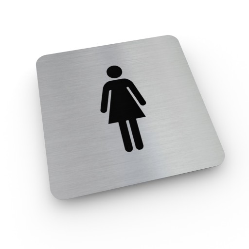 Oznakowanie toalety WC DAMSKI srebrny