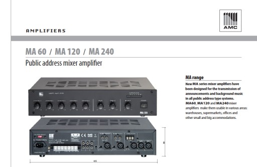 AMC Mixer Amplifier MA 60