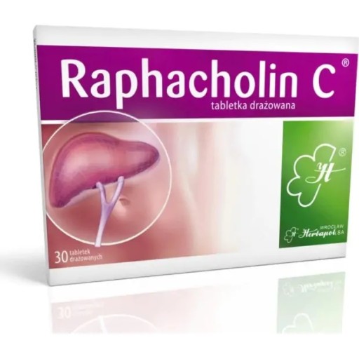 RAPHACHOLIN C NIESTRAWNOŚĆ WĄTROBY 30 TABLETEK