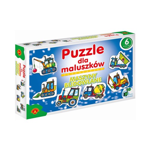 Puzzle dla 2 latka chłopca 2 +MASZYNY BUDOWLANE