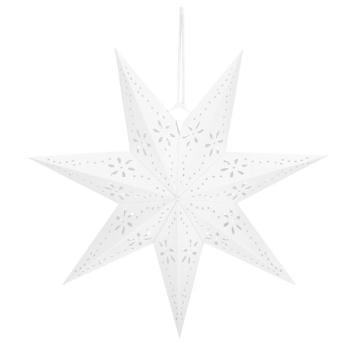GWIAZDA PAPIEROWA ŚWIĄTECZNA WITRAŻ BIAŁA 3d 50cm