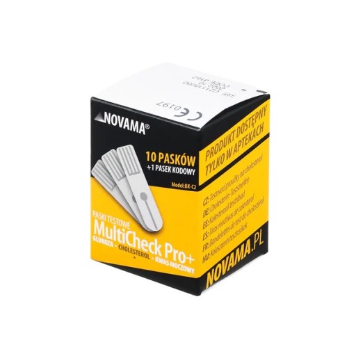 PASKI TESTOWE CHOLESTEROL MULTICHCEK PRO+ 10SZTUK