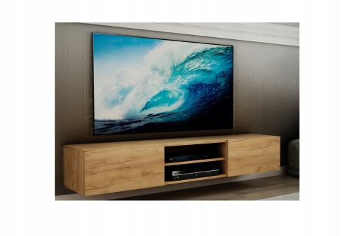 SZAFKA WISZĄCA RTV 200 CM CRAFT ZŁOTY/ POŁYSK/ MAT
