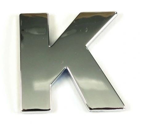 NAKLEJKA CHROM 3D EMBLEMAT LITERA - K