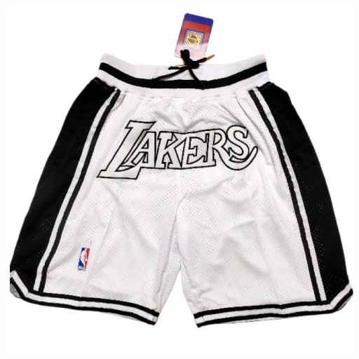 Spodnie koszykarskie JUSTDON X LAKERS Biały Czarny, XXL