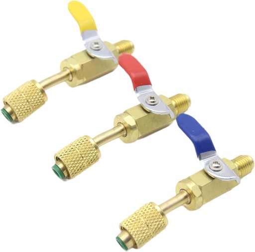 R134A 45 Degree Angled Compact Shut-Off Ball Valve 1/4