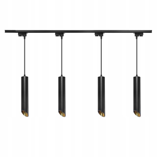 Zestaw szynoprzewód czarny 2m + 4x lampa GU10