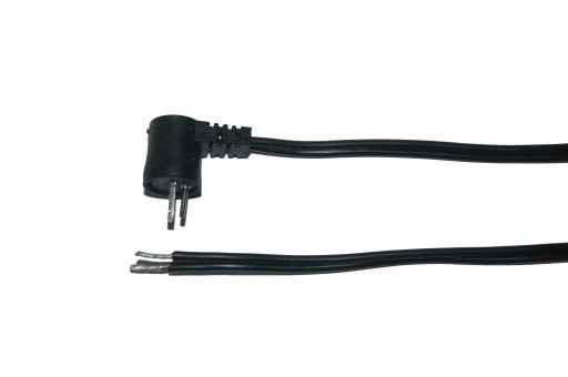 Kabel głośnikowy z wtykiem DIN 2p kątowym 1m