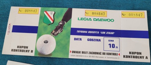 bilet Legia Warszawa