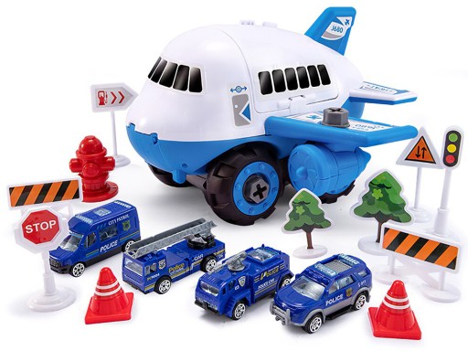 SAMOLOT TRANSPORTER AUTKA POLICYJNE + AKCESORIA