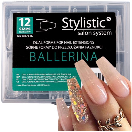 Claresa Stylistic Górne Formy do akrylożelu dual form Ballerina 120szt SEOL