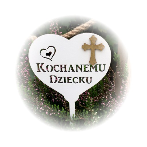 TOPPER PIK KOCHANEMU DZIECKU 1SZT POGRZEB WIĄZANKA