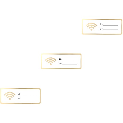 Akrylowy znak na ścianę z hasłem Wifi