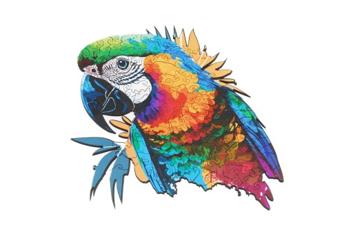 Puzzle Drewniane Premium EKO Układanka Papuga A4