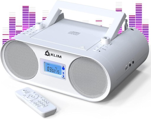 KLIM B4 Boombox CD/MP3 radio AM/FM, MP3, Bluetooth, AUX, USB pilot EQ AKU