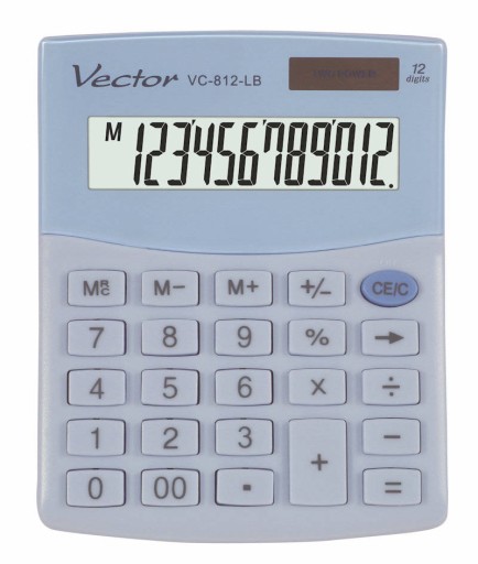Kalkulator biurowy Vector VC-812LB