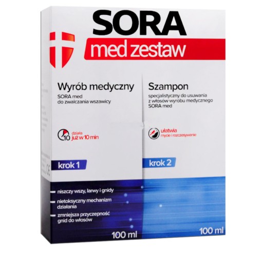 SORA med zestaw przeciw wszawicy