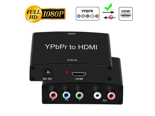 Konwerter Component Video YPbPr Audio L/R do HDMI