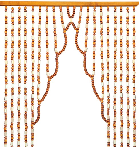 ZASŁONKA DO DRZWI KOTARA -DREWNO- KORALIKI - 100cm