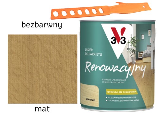 V33 Lakier Do Parkietu Renowacyjny Mat 5L